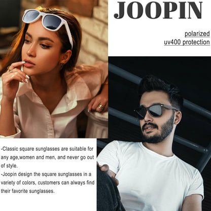 Joopin Polarized Sunglasses Men Women, Classic Square Sun Glasses 100% UV Protection Driving Fishing