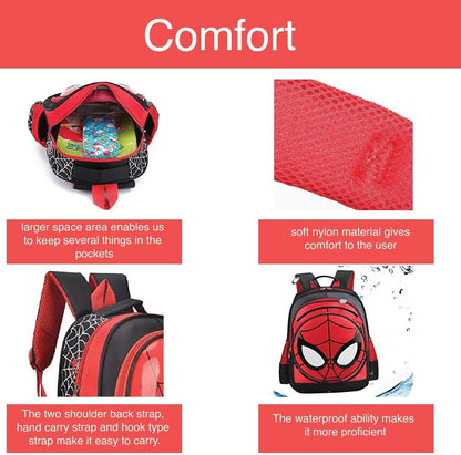 RABEEY 3-6 Year kids bags School Bags For Boys, Girls Spiderman Waterproof Backpacks Child Spiderman Book bag Kids Shoulder Bag Satchel Knapsack