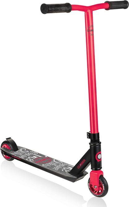 Globber Stunt Scooter GS 360 2-Wheel Stunt Scooter Sturdy Aluminium Deck, Reinforced 83° Aluminium downtube for Teens and Adults