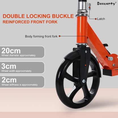 Beauenty Kick Scooter for Kids, Teens, Adult Riders Up to 150KG, 2-Wheel Scooter Foldable to Carry