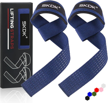 Lifting Straps Deadlift Gym Wrist Straps Weightlifting with Neoprene Cushioned Wrist Padded and Anti-Skid Silicone - for Weightlifting, Bodybuilding, Xfit, Strength Training