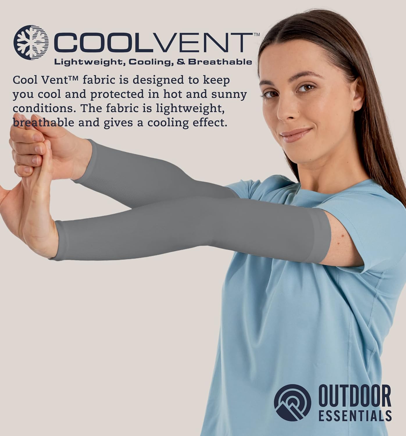 OutdoorEssentials UV Sun Protection Arm Sleeves - Cooling Compression Arm Sleeve - Sports & UV Arm Sleeves for Men & Women