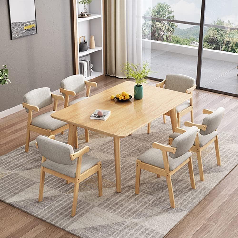 47 Inch Dining Table/Kitchen Table Dining Room Table/Solid Wood Kitchen Desk/Easy Assembly(Natural)