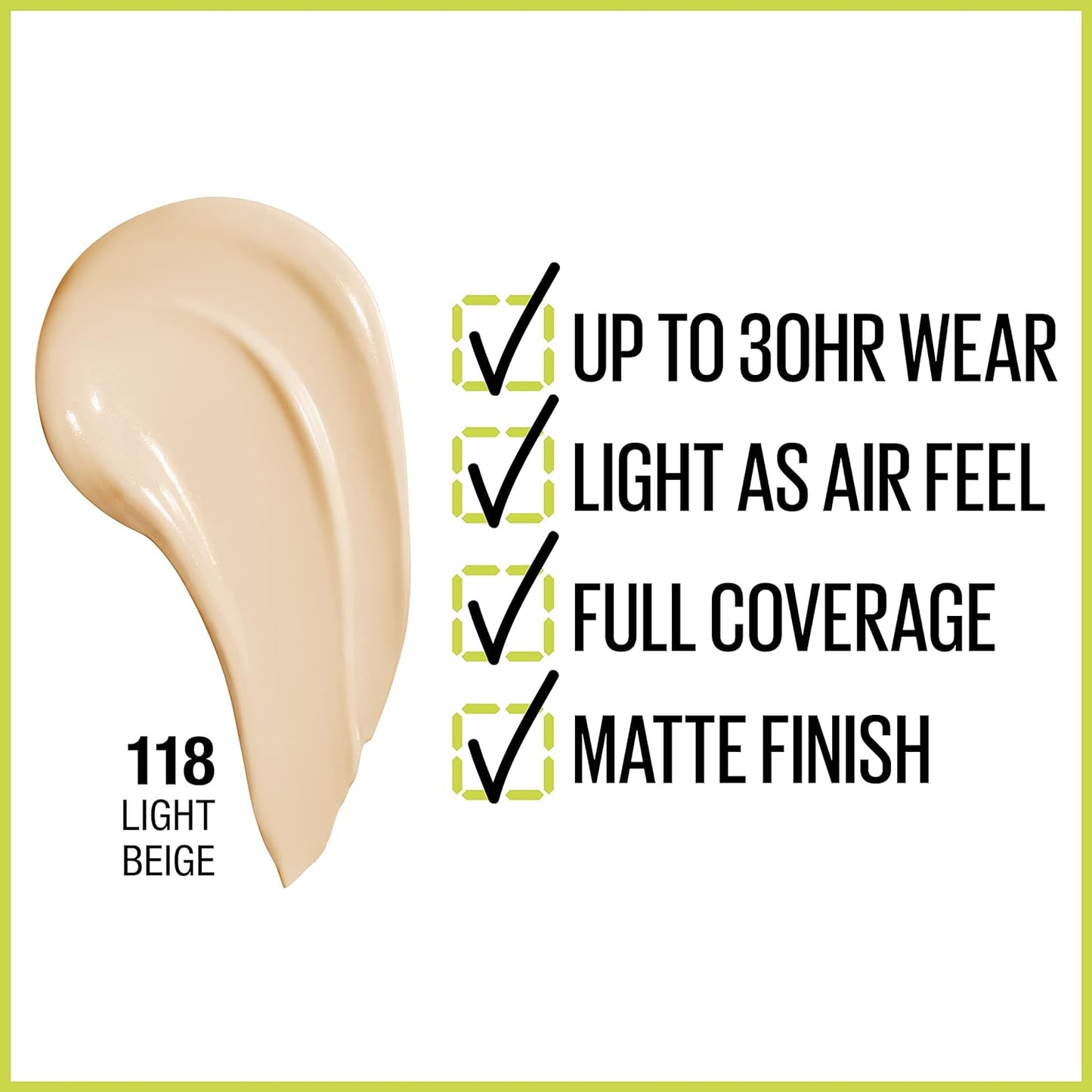 Maybelline Super Stay Full Coverage Liquid Foundation Makeup, Porcelain