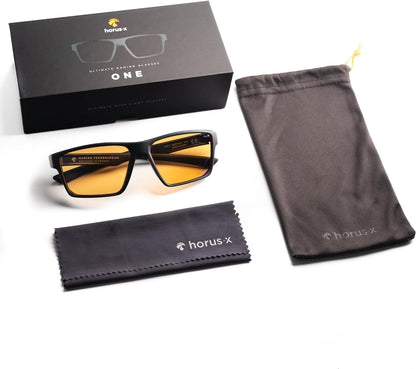 HORUS X • Blue Light Blocking Glasses - Gaming and Sunglasses - Anti-Fatigue & Eyestrain for Screens - Esport - Men and Women