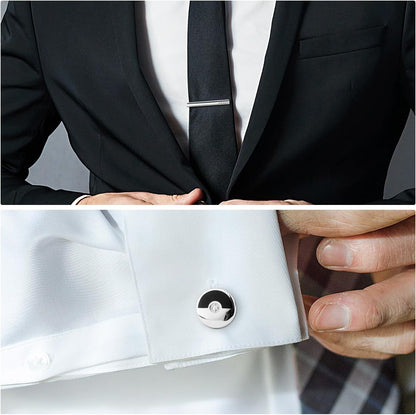 wynameleri Men's Cufflink and Tie Clip Set Fashion Designs with Luxury Gift Box for Party Business Wedding or Various Occasion