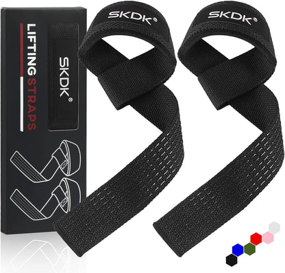 Lifting Straps Deadlift Gym Wrist Straps Weightlifting with Neoprene Cushioned Wrist Padded and Anti-Skid Silicone - for Weightlifting, Bodybuilding, Xfit, Strength Training