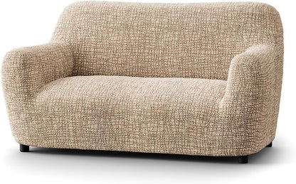 PAULATO BY GA.I.CO. Loveseat Slipcover - Stretch Couch Cover - Cushion Love Seat Sofa Cover - Soft Polyester Fabric Slip Cover - 1-Piece Form Fit Washable Protector - Microfibra - Vittoria Green