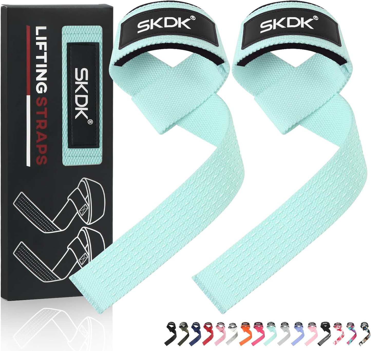 Lifting Straps Deadlift Gym Wrist Straps Weightlifting with Neoprene Cushioned Wrist Padded and Anti-Skid Silicone - for Weightlifting, Bodybuilding, Xfit, Strength Training