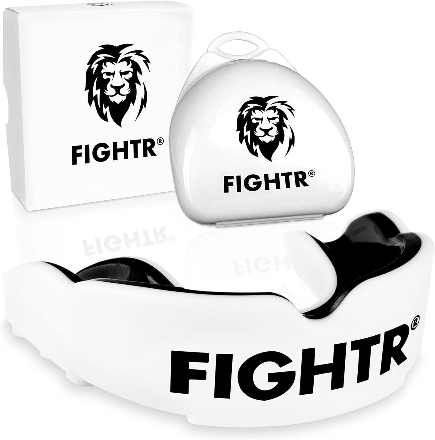 FIGHTR Premium Mouth Guard - for Excellent Breathing & Easy to fit | Sports Mouth Guard for Boxing, MMA, Football, Lacrosse, Hockey and Other Sports | incl. hygienic Box