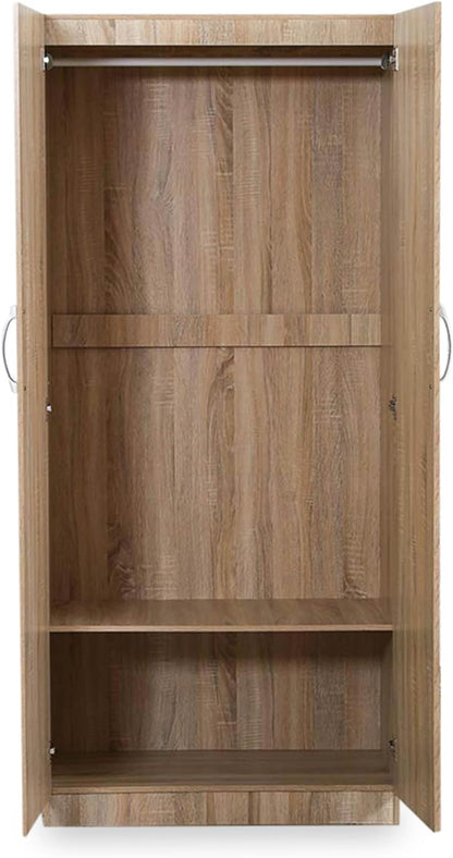 Pan Emirates Kalajot 2 Door Wardrobe, Beige - 182 x 80 x 42cm