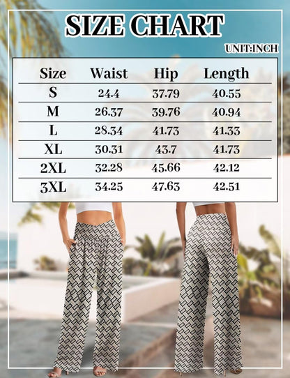 JZC Women's Wide Leg Casual Pants Cross Waist Palazzo Lounge Pajama Flowy Pants Yoga Sweatpants with Pockets