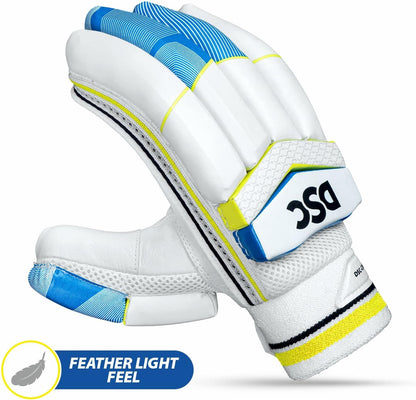 DSC Condor Motion Cricket Batting Gloves, Youth-Left (Orange-White)