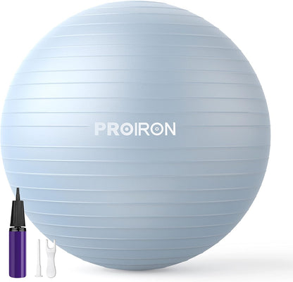 PROIRON Yoga Ball Anti-Burst Exercise Ball Chair with Quick Pump Slip Resistant Gym Ball Supports 500KG Balance Ball for Pilates Yoga Birthing Pregnancy Stability Gym Workout Training