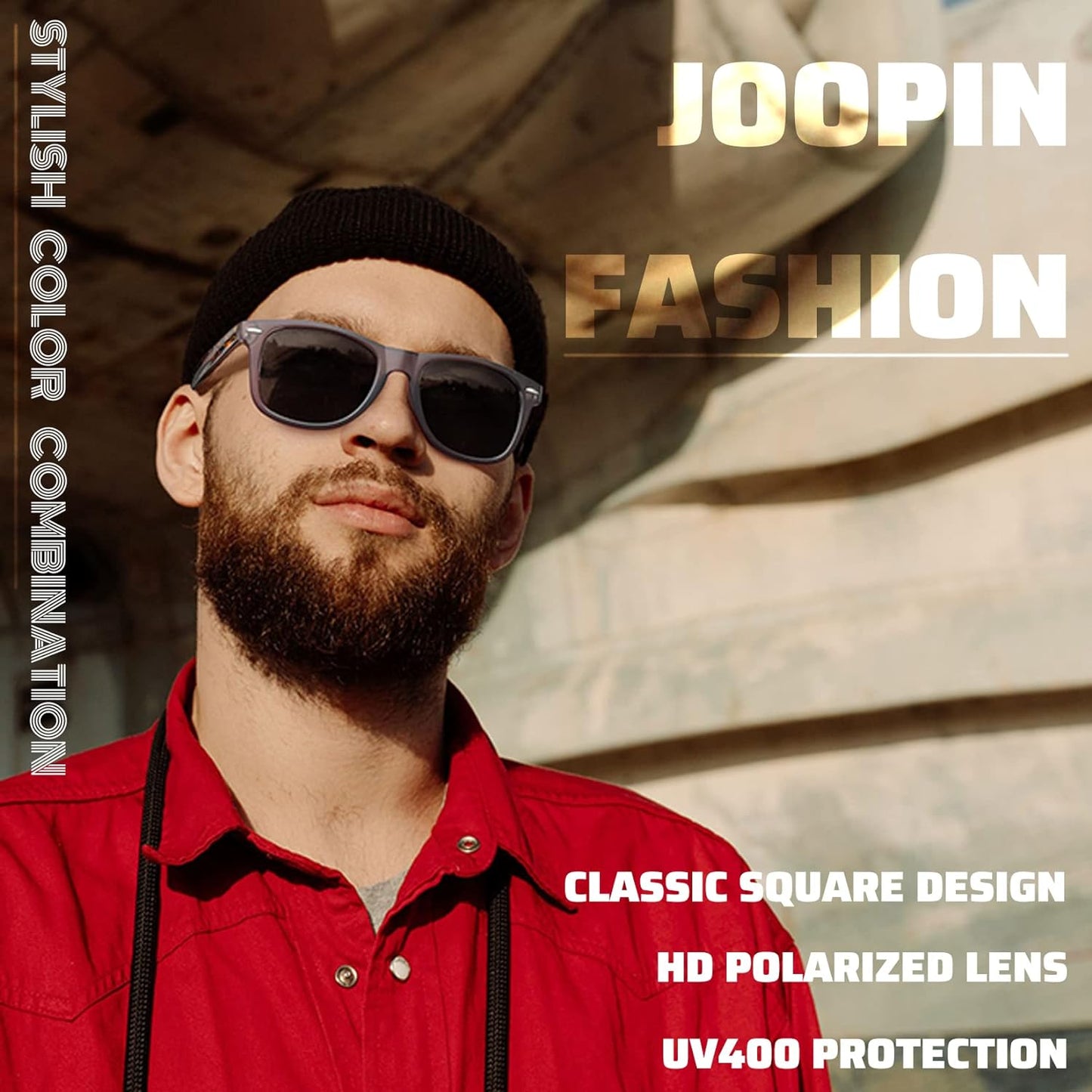 Joopin Polarized Sunglasses Men Women, Classic Square Sun Glasses 100% UV Protection Driving Fishing