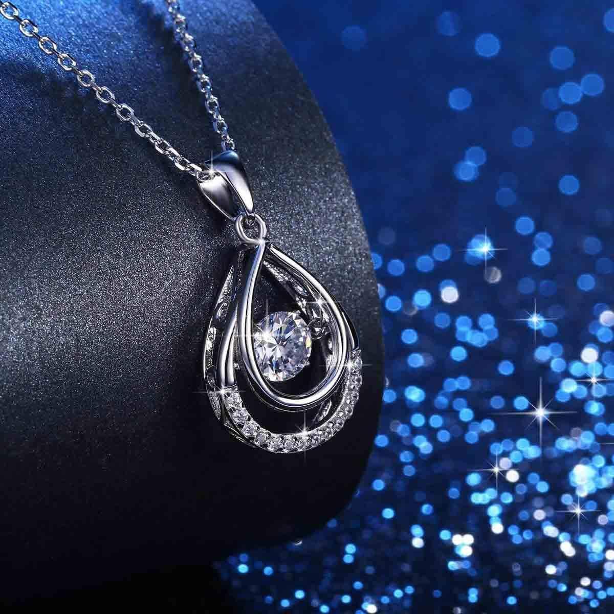 Swarovski Elements 925 Sterling Silver Pendent Necklace for Women Gift JRosee Jewelry