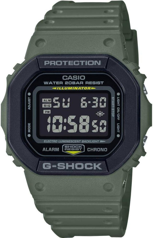 Casio G-Shock Quartz Watch, Digital Dial Resin Band