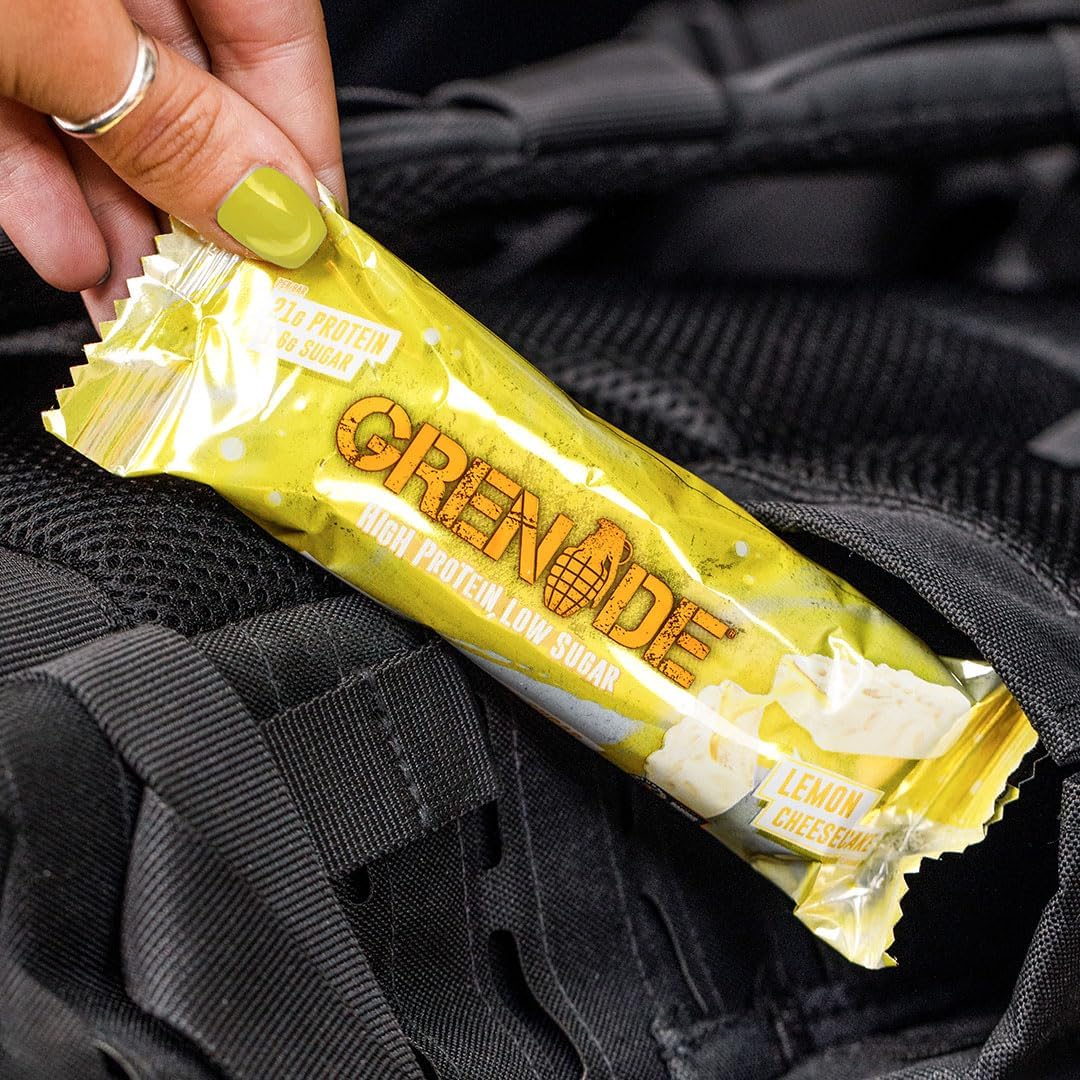 Grenade High Protein, Low Sugar Bar - Chocolate Chip Salted Caramel, 12 x 60 g