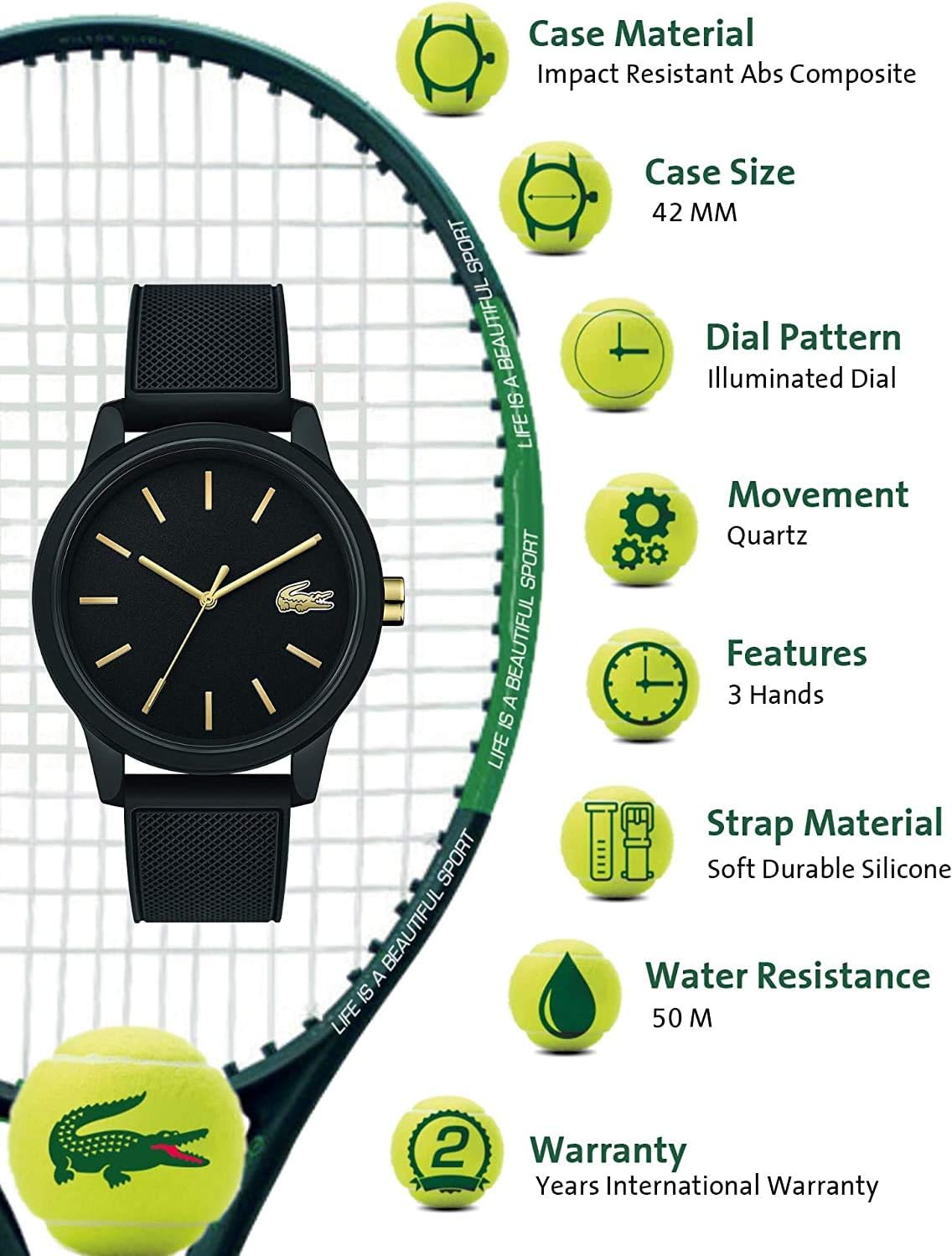 Lacoste Kids's & Men's Silicone Watch