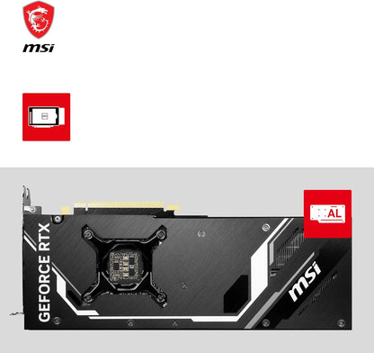 MSI GeForce RTX 4070 GAMING X TRIO 12G Graphics Card - RTX 4070 GPU, 12GB GDDR6X (21Gbps/192-bit), PCIe 4.0 - TRI FROZR 3 (3 x TORX Fan 5.0), RGB - HDMI 2.1, DisplayPort 1.4a