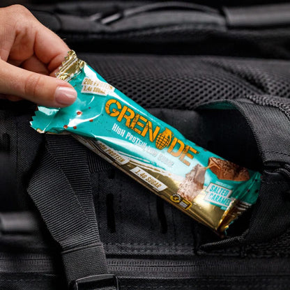 Grenade High Protein, Low Sugar Bar - Chocolate Chip Salted Caramel, 12 x 60 g