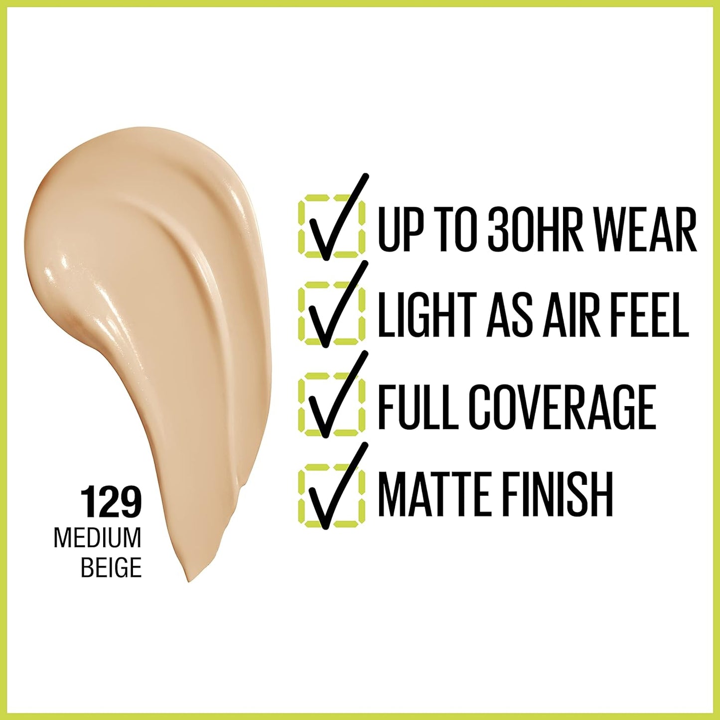 Maybelline Super Stay Full Coverage Liquid Foundation Makeup, Porcelain