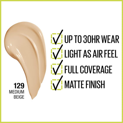 Maybelline Super Stay Full Coverage Liquid Foundation Makeup, Porcelain