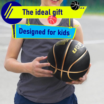 Senston Basketball Size 5 Basketballs Youth Basketball 27.5 inch Rubber Basketball for Kids