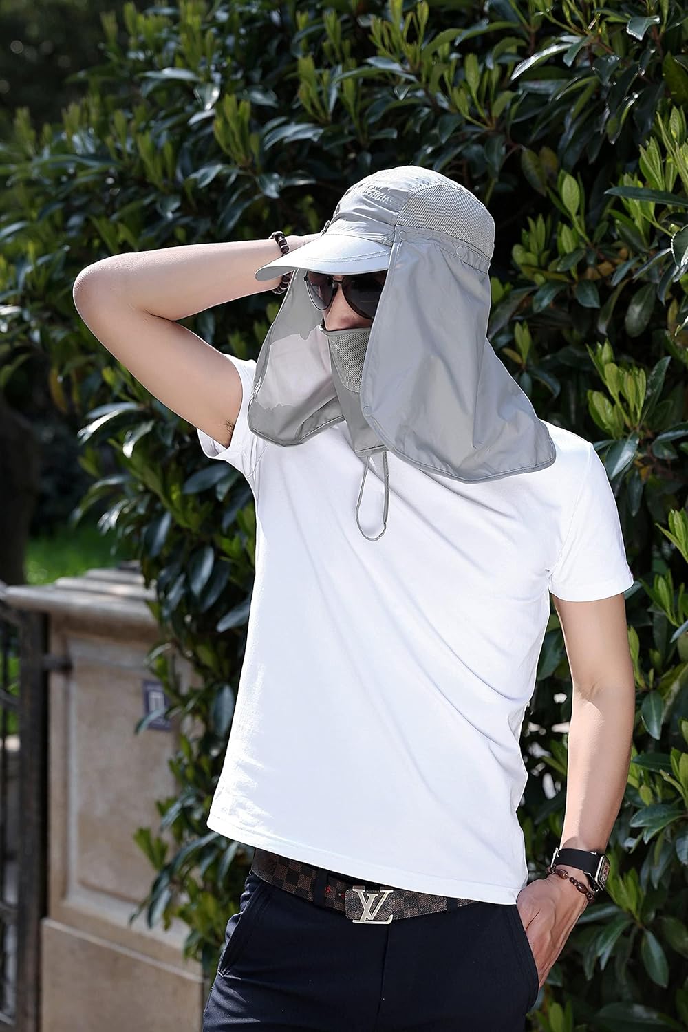 UV 50 Protection Outdoor Multifunctional Flap Cap Sun Shield Mask Perfect Sport Hat Baseball cap