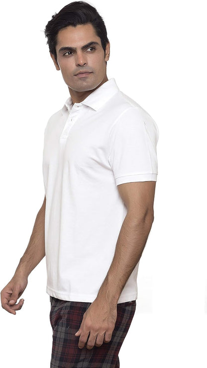 Santhome Men's Basic DryNCool Half Sleeve Polo T-Shirt with UV Protection