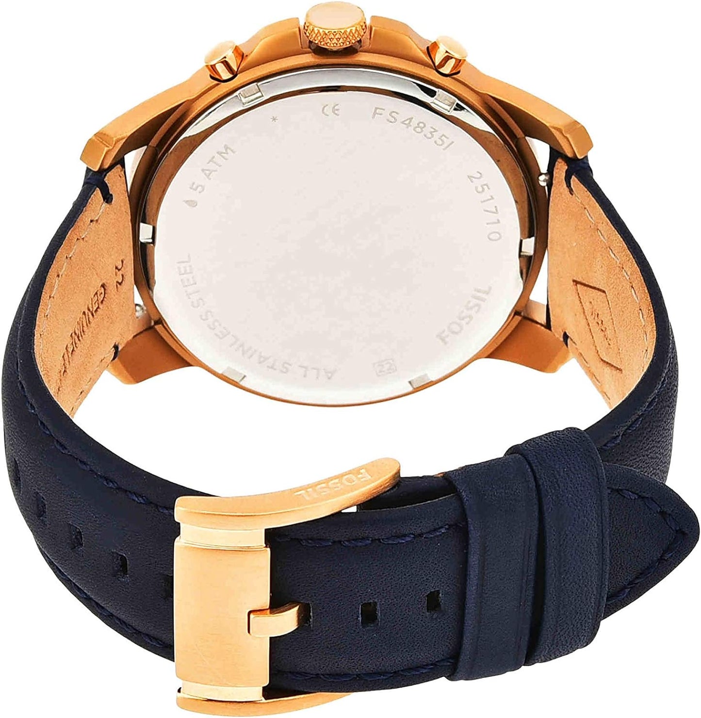 Fossil Leather Mens Quartz Watch