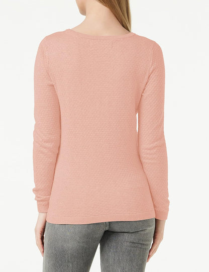 Vero Moda Women's Vmcare Structure Ls O-neck Blou Ga Noos Sweater