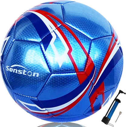 Senston Football Soccer Ball Size 5 Official Training Football Match Ball with Pump