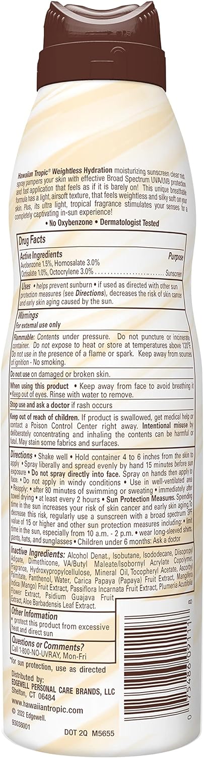 Hawaiian Tropic Silk Hydration Weightless Continous Spray Sunscreen