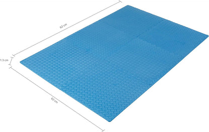 Amazon Basics Foam Interlocking Exercise Gym Floor Mat Tiles - Pack of 6, 24 x 24 x .5 Inches