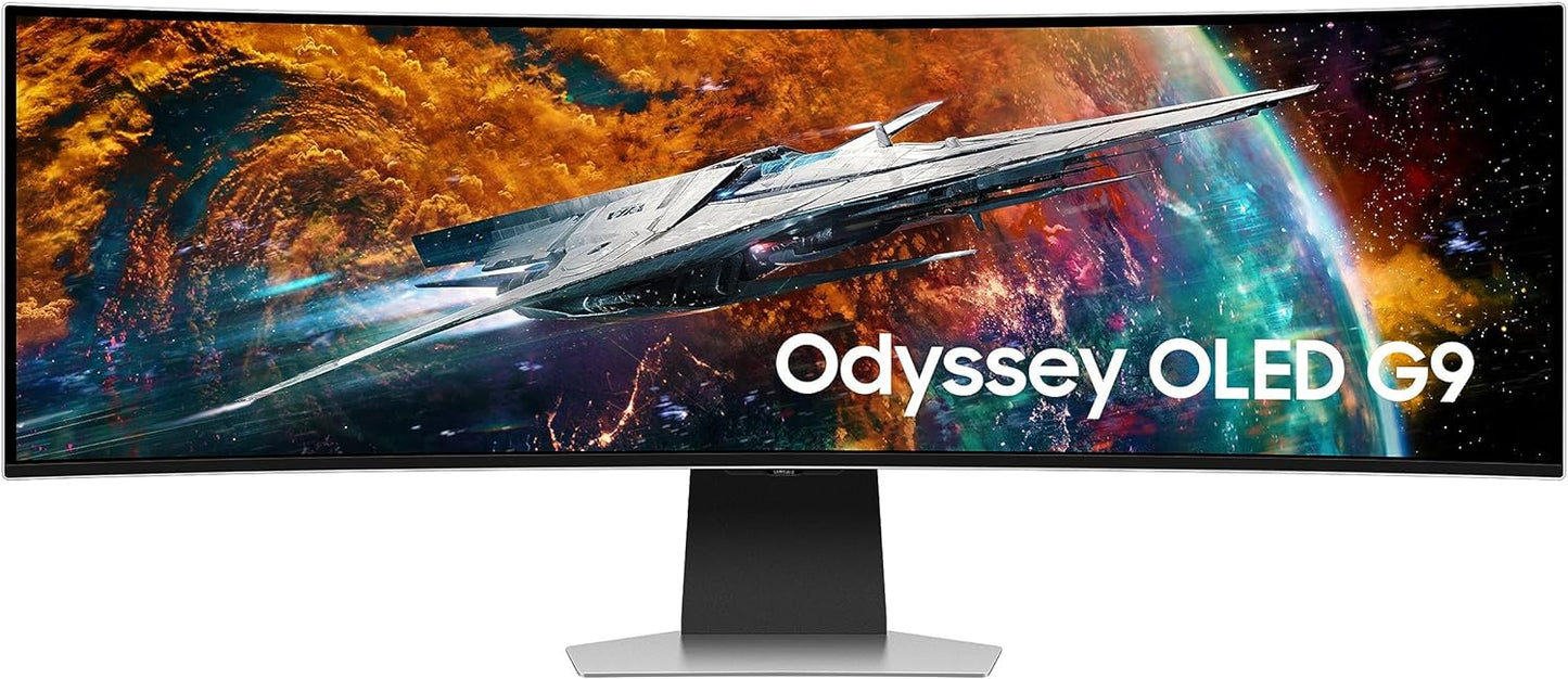 Samsung Odyssey G9 G95SC 49" Oled Gaming Monitor with 0.03ms Response time & 240Hz Refresh rate, Gaming Hub, AMD FreeSync Premium Pro, Built-in speaker, Smart TV Experience - LS49CG954SMXUE