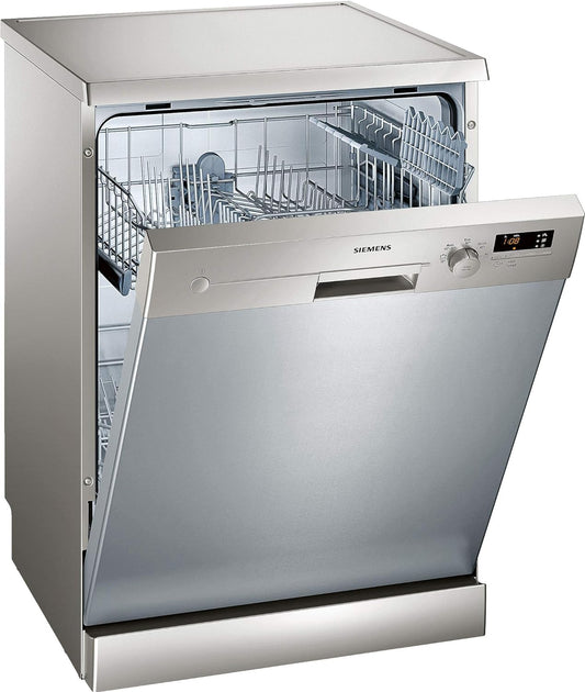 Siemens 5 Programs 12 Place Settings, Free Standing Dishwasher, Silver Sn25D800Gc."Min 1 year manufacturer warranty\