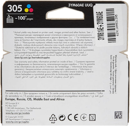 Hp 305 Black Original Ink Cartridge (1) + Tri-Color Cartridge(1)