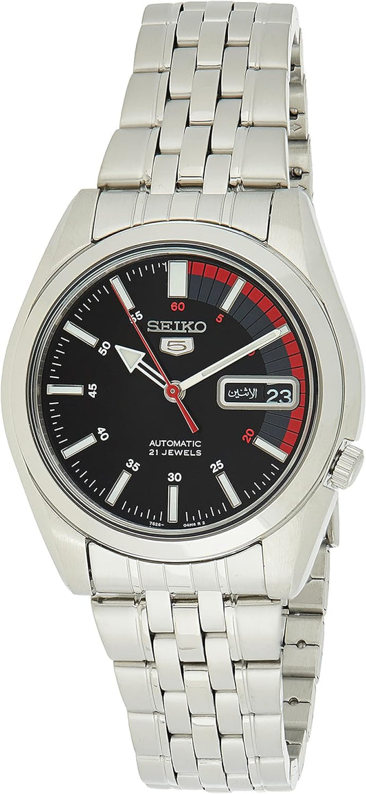 Seiko Men's Seiko 5 Automatic Watch With Analog Display And Stainless Steel Strap Snk375K