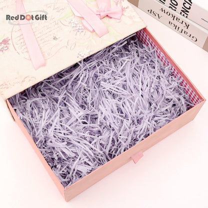 REDDOTGIFT® 100 gram Raffia Paper Shreds Strands Eco-friendly Shredded Crinkle Confetti Crinkle Cut Paper Filling Shredded Paper for Hamper Gift Box Filling (Off-White)