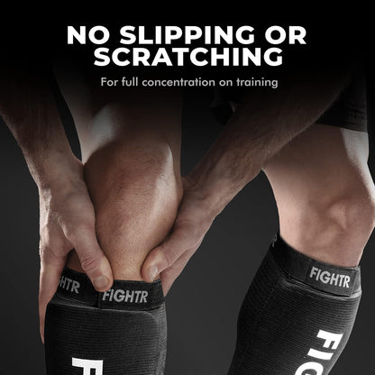 FIGHTR® Shin Guards - Ideal Fit and Padding | shin Protection for Kicks in Kickboxing, MMA, Muay Thai and Other Combat Sports