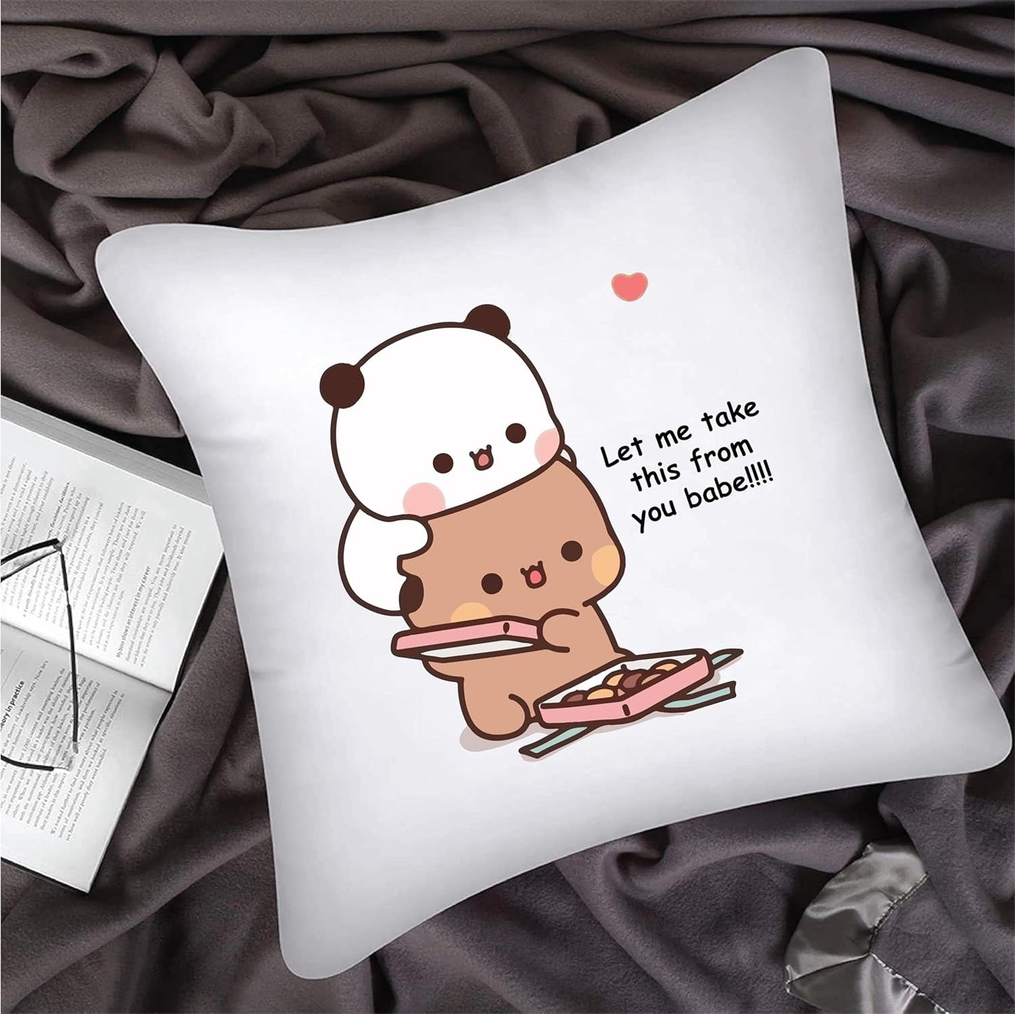 Happy Valentine's Day Pillow to Cuddle with Your Sweetheart - Gifts for your Boyfriend - Husband - Wife - Girlfriend - Valentine's Day Romance to Their Bedroom (Design 4)