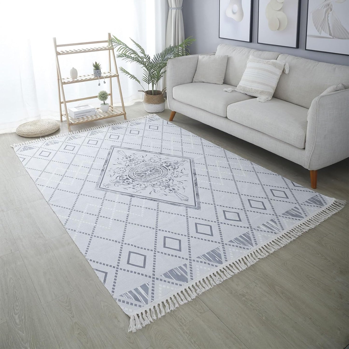 Area Rugs For Living Room Bedroom, Cotton Linen Floor Mat, Mrkhojahas 50x160cm