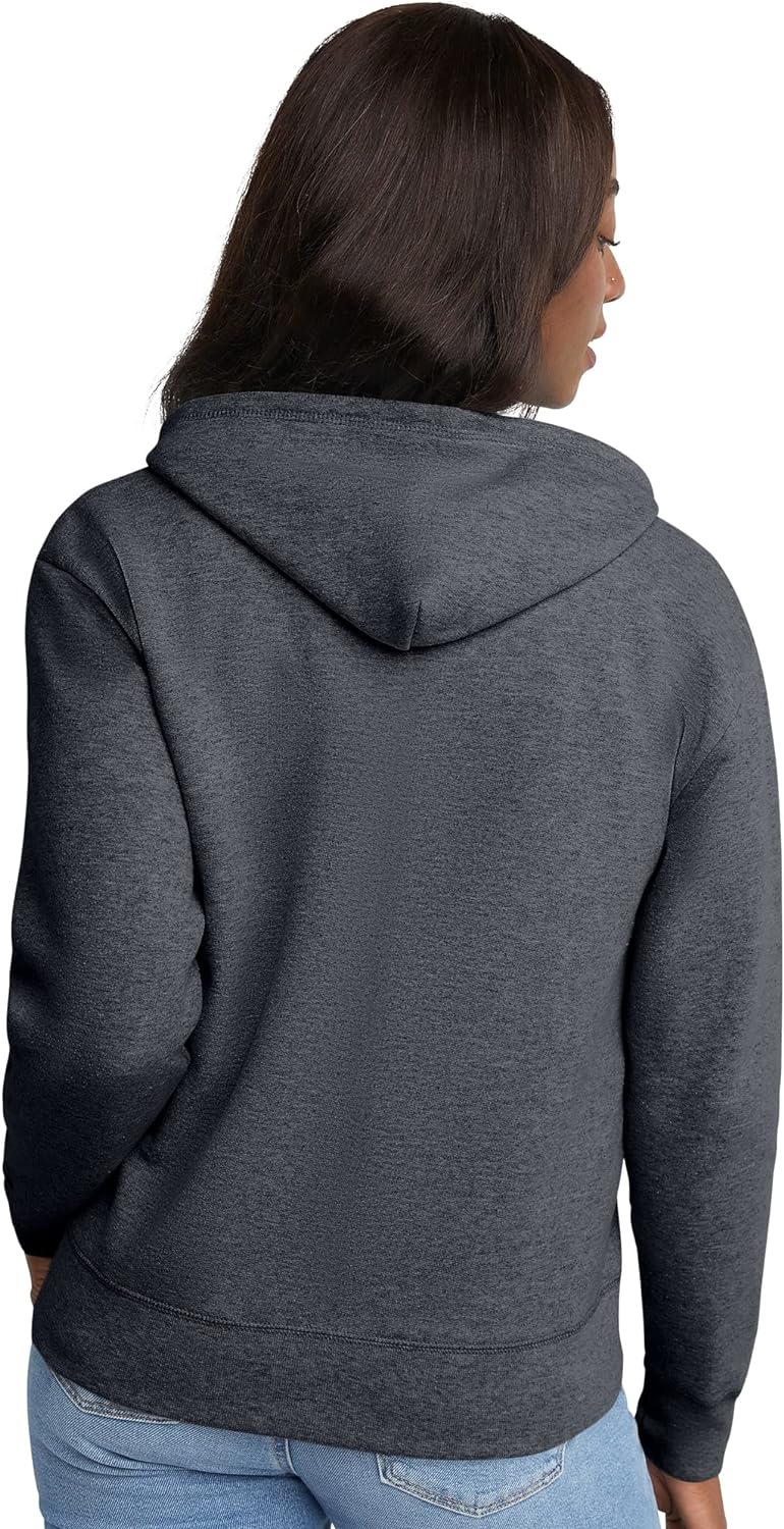 Hanes womens Women's Fleece Full-zip Hood Fleece Jacket (pack of 1)