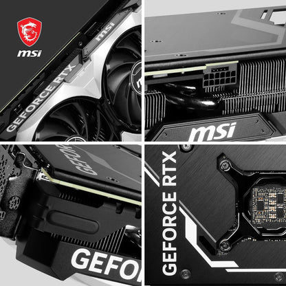 MSI GeForce RTX 4070 GAMING X TRIO 12G Graphics Card - RTX 4070 GPU, 12GB GDDR6X (21Gbps/192-bit), PCIe 4.0 - TRI FROZR 3 (3 x TORX Fan 5.0), RGB - HDMI 2.1, DisplayPort 1.4a