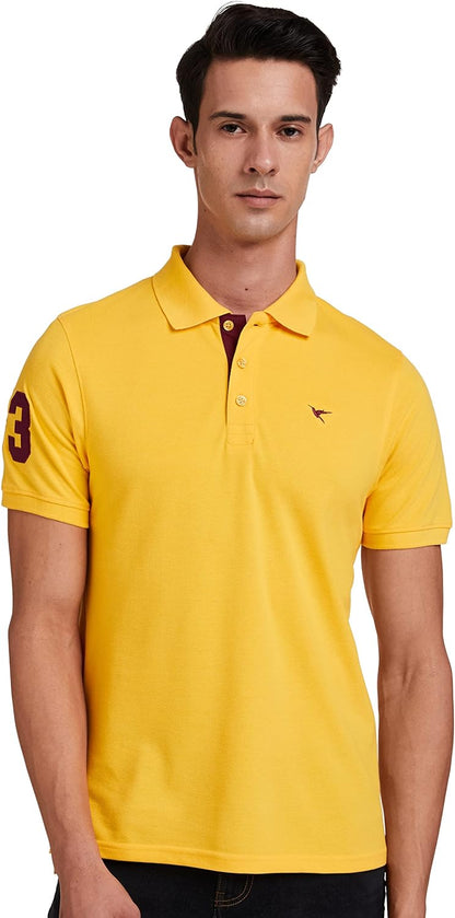 Deniklo Men's Solid Regular fit Polo Shirt