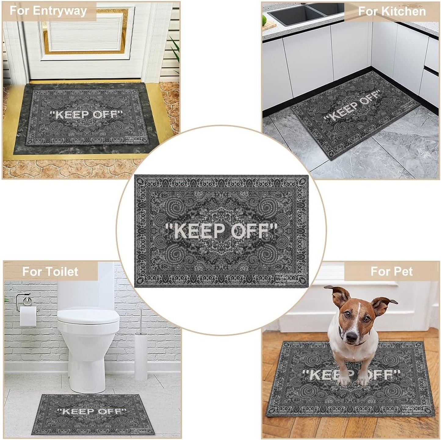 YIKUDU Keep Off Large Rugs Floor Mat Modern Carpet for Home Decoration Area Rug,Cozy Art Decoration Polyester Carpet 36 x 24 inch