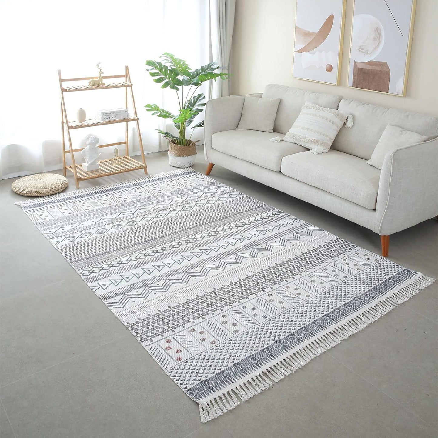 Area Rugs For Living Room Bedroom, Cotton Linen Floor Mat, Mrkhojahas 50x160cm