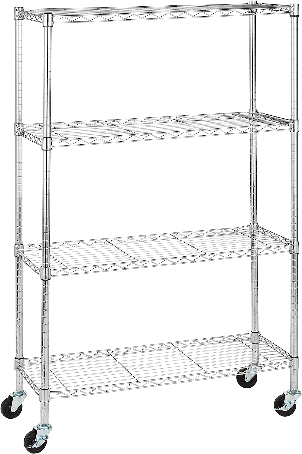 Amazon Basics 5-Shelf Adjustable, Heavy Duty Storage Shelving Unit (158.5 kgs loading capacity per shelf), Steel Organizer Wire Rack, Black (91.4 x 35.5 x 182.8 cm)