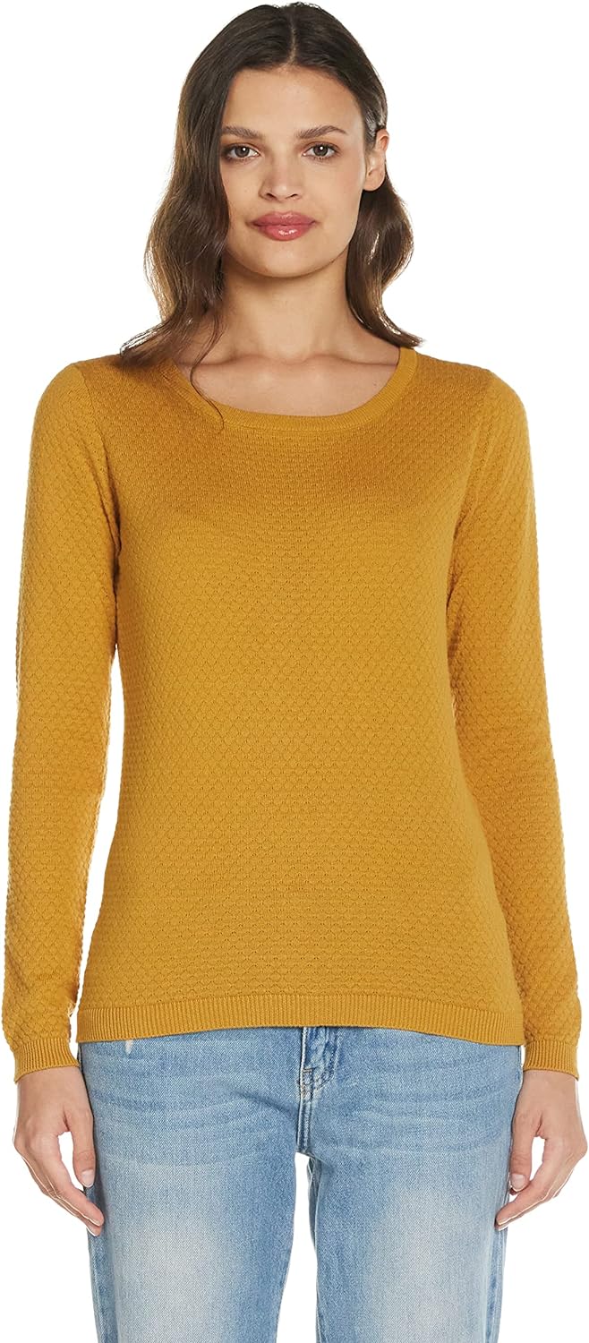 Vero Moda Women's Vmcare Structure Ls O-neck Blou Ga Noos Sweater